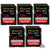 5x SanDisk Extreme Pro 128GB SDXC UHS-I/U3 V30 Class 10 Memory Card, Speed Up to 170MB/s (SDSDXXY-128G-GN4IN)