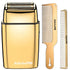 Babyliss Pro Foil FX02 FXFS2G Metal Double Foil Shaver with Babyliss Pro GoldFX Metal Comb Set