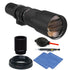 Bower 500mm Telephoto Lens with Accessories for Canon EOS Rebel T6i, T6s, T5, T3, 760D and750D