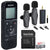 Sony ICD-PX370 Digital Voice Recorder with Vidpro 2-Person Wireless Lavalier Microphone Set and SanDisk 128GB Ultra UHS-I microSDHC Card w/ SD Adapter