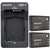 Zoom LBC1 Lithium Battery Charger For Zoom BT-02 & BT-03 with 2x Zoom BT-03B Rechargeable Li-ion Battery For Q8