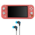 Nintendo Switch Lite Console (Coral) with Animal Crossing Game and JLab Play Gaming Wireless Bluetooth Earbuds - Black/Blue