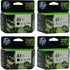 2 Packs HP 61XL Black Ink Cartridge CH563WA with HP 61XL High Yield Tri-color CH564WA Ink Cartridge