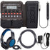 Zoom A1X Four Acoustic Instrument Multi-Effect Processor with Samson SR350 Over-Ear Stereo Headphones and Instrument Cable + Pig Hog 9V Power Supply