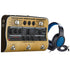 Zoom AC-3 Acoustic Creator Pedal with Samson SR350 Over-Ear Stereo Headphones (Special Edition Blue)