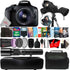 Canon EOS 2000D 24.1MP DSLR Camera + 18-55mm + 500mm Lens + 2x Converter + T-Mount + Filter Kit + 8GB Memory Card + Card Holder + Reader + Lens Pen + Dust Blower + Editing Software Bundle + Camera & Lens Case + 100 Lens Tissue + Raincover + 3pc Cleaning K