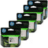 5x HP 62XL High Yield Black Original Ink Cartridge - 600 Pages (C2P05AA)