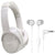 Bose QuietComfort Wireless Over-Ear Active Noise Canceling Headphones (White Smoke) with JBL C50HI In-Ear Headphones White