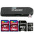 VidPro USB 2.0 Type-C MicroSD and SD Card Reader with 2 Micro SD and SDHC Memory Cards