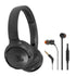 JBL Tune 510BT Wireless On-Ear Pure Bass Sound Headphones (Black) with JBL T110 In Ear Headphones