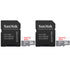 2 Packs SanDisk 16GB Ultra UHS-I microSDHC Memory Card with SD Adapter