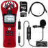 Zoom H1n 2-Input / 2-Track Portable Digital Handy Recorder (Red) with Vipro Lavalier Condenser Microphone and Accessory Bundle