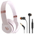 Beats by Dr. Dre Beats Solo 4 Wireless On-Ear Headphones (Cloud Pink) with JBL T110 in Ear Headphones Black