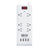 Tripp Lite 15ft 6-Outlet 4 USB Surge Protector Power Strip White TLP64USBRA15