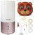 All She Needs Accessory Bundle Gift Set for Mom with RoseGold Essential Oils Aroma Diffuser, Adorable Mini Charachter Speaker + Tabletop Phone Cradle with LED Lights for Makeup Application