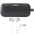 Bose SoundLink Flex Se Wireless Portable Bluetooth Waterproof Speaker (Black) with JBL C50HI In-Ear Headphones White