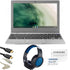 Samsung Chromebook 4 Chrome OS 11.6" HD Intel Celeron Processor N4000 4GB RAM Laptop (XE310XBA-K01US) Platinum Titan + Samson SR350 Stereo Headphones Bundle