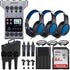 Zoom PodTrak P4 Portable Multitrack Podcast Recorder + Behringer XM1800S Microphone (3-pack) + Samson SR350 Headphone Accessory Kit