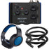 Zoom AMS-24 2x4 USB Audio Interface for Music and Streaming with Samson SR350 Over-Ear Stereo Headphones (Special Edition Blue) and 2x 8mm XLR Microphone Cable Male to Female