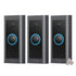 3x Ring 1080p Wired HD Video Doorbell Black