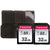 2x Transcend 32GB SDXC/SDHC 300S Memory Card TS32GSDC300S with Memory Card Holder