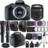 Canon EOS Rebel T7 DSLR Camera + 18-55mm + 500mm + 650-1300mm Lens + 58mm 3pc Filter Kit + Macro Kit + Wide Angle & Telephoto Lens + T-Mount + 32GB Memory Card + Gadget Bag + Lens Cap Holder + Remote Control + Card Reader + Wallet + Slave Flash