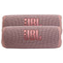 2x JBL Flip 6 Portable Waterproof Bluetooth Speaker (Pink)