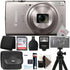 Canon PowerShot IXUS 285 / Elph 360 20.2MP 12x Optical Zoom Digital Camera Silver Advanced Bundle