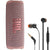 JBL Flip 6 Portable Waterproof Bluetooth Speaker Pink and JBL T110 in Ear Headphones Black