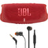 JBL Charge 5 Bluetooth Speaker with Powerbank (Red) with JBL T110 in Ear Headphones