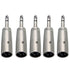 5x Pig Hog Solutions XLR(M) to TRS(M) Adapter