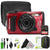 OM SYSTEM Tough TG-7 Digital Camera (Red) Top Accessory Bundle