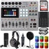 Zoom PodTrak P8 Portable Multitrack Podcast Recorder + 4x Zoom ZDM-1 Podcast Mic Pack Accessory Bundle