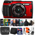 OLYMPUS Tough TG-6 12MP Waterproof W-Fi Digital Camera Red with 32GB Card + Photo Editor Bundle & Kit