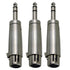 3x Pig Hog Solutions XLR(F) to TRS(M) Adapter