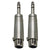 2x Pig Hog Solutions XLR(F) to TRS(M) Adapter