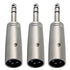 3x Pig Hog Solutions XLR(M) to TRS(M) Adapter