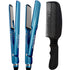 BaByliss Pro Nano Titanium Ultra-Thin Flat Irons 1" & 1 ½" Combo #BNTPP57UC with Wahl Flat Top Comb Black #3333