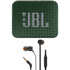 JBL GO 2 Portable Wireless Waterproof Speaker (Moss Green) with JBL T110 in Ear Headphones Black